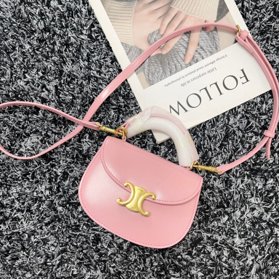 BESACE TRIPHOME 17 CALFSKIN PINK PASTEL | Studio Nafay