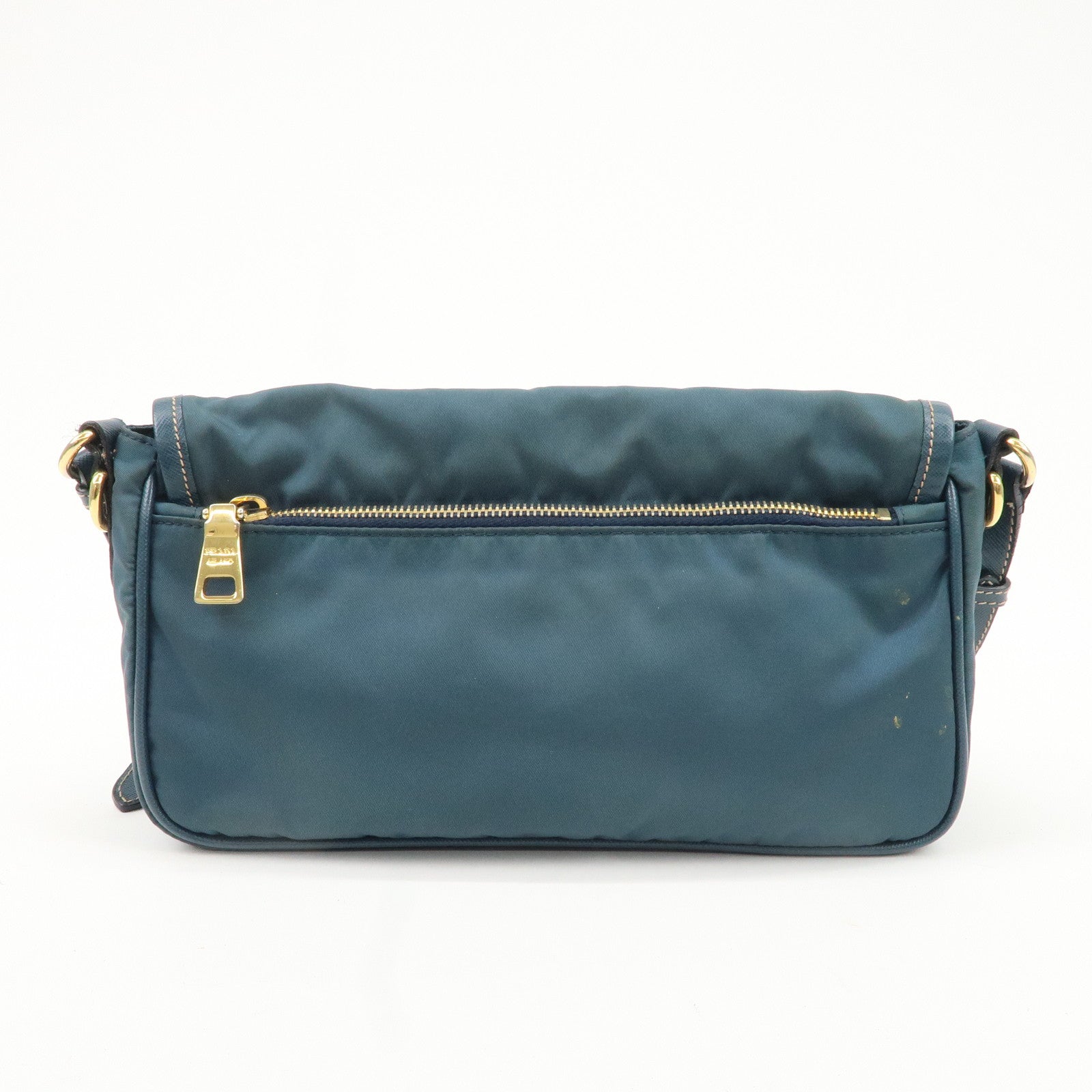 Bolso de hombro y bolso cruzado Prada de nailon y cuero verde