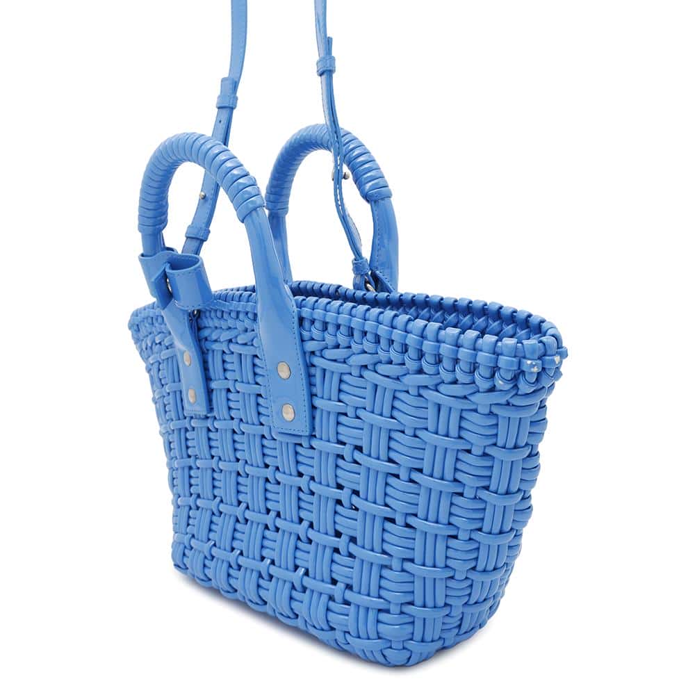 Balenciaga Bistro 2waybag Blue671342 de charol Size XS