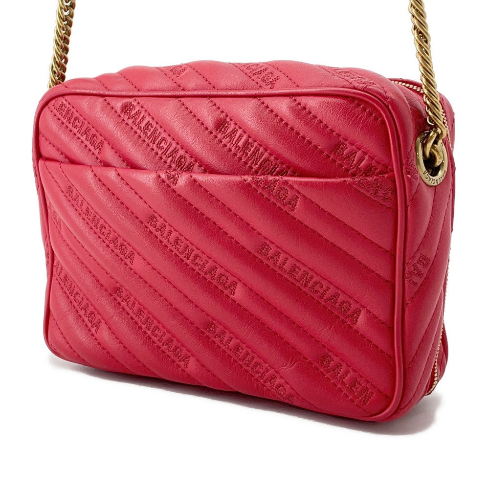 Balenciaga Bbreporter Chainshoulder Red526678 de cuero Size XS