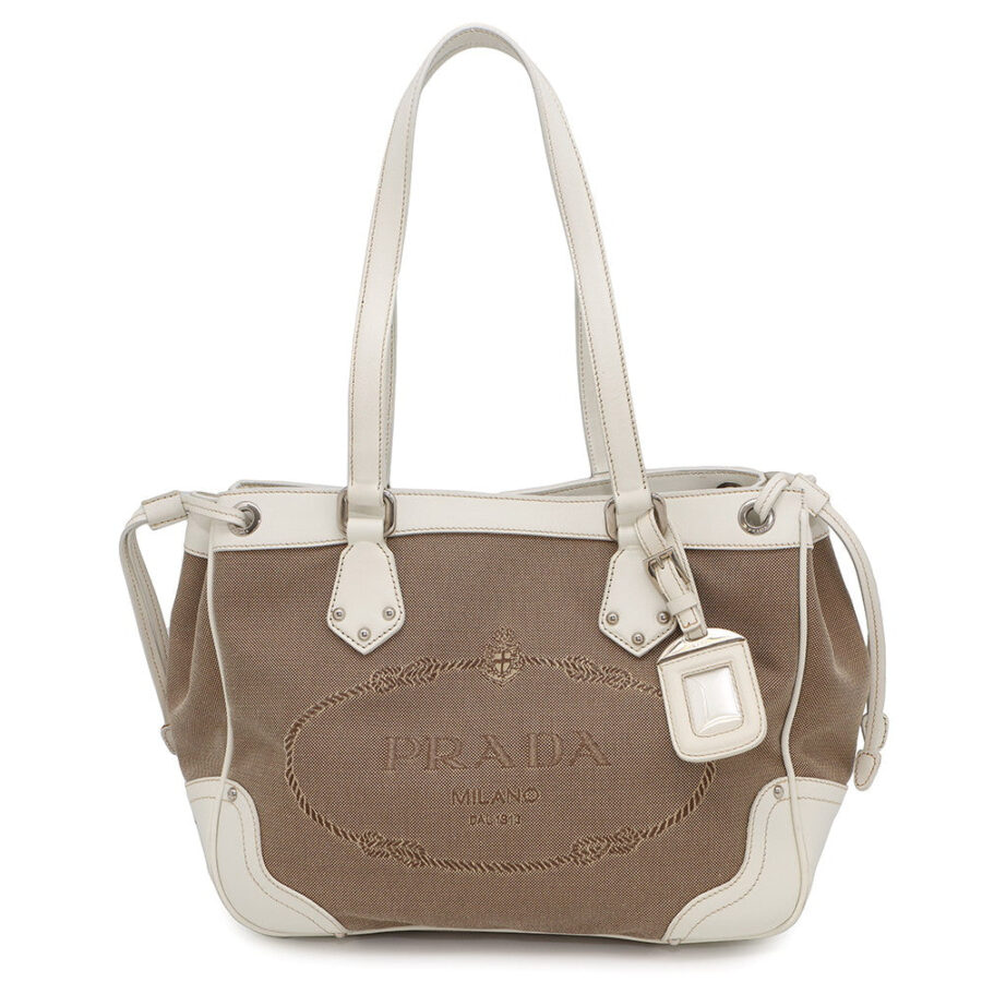 Prada handbag beige – front view