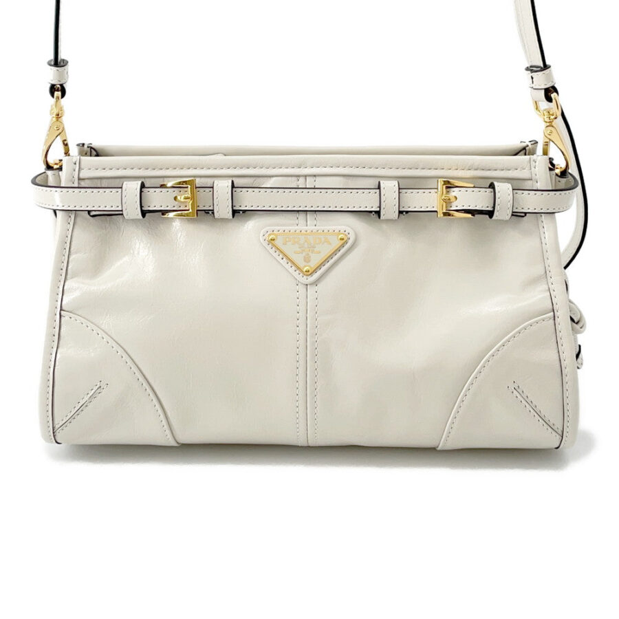 Prada Shoulder Bag white – front view