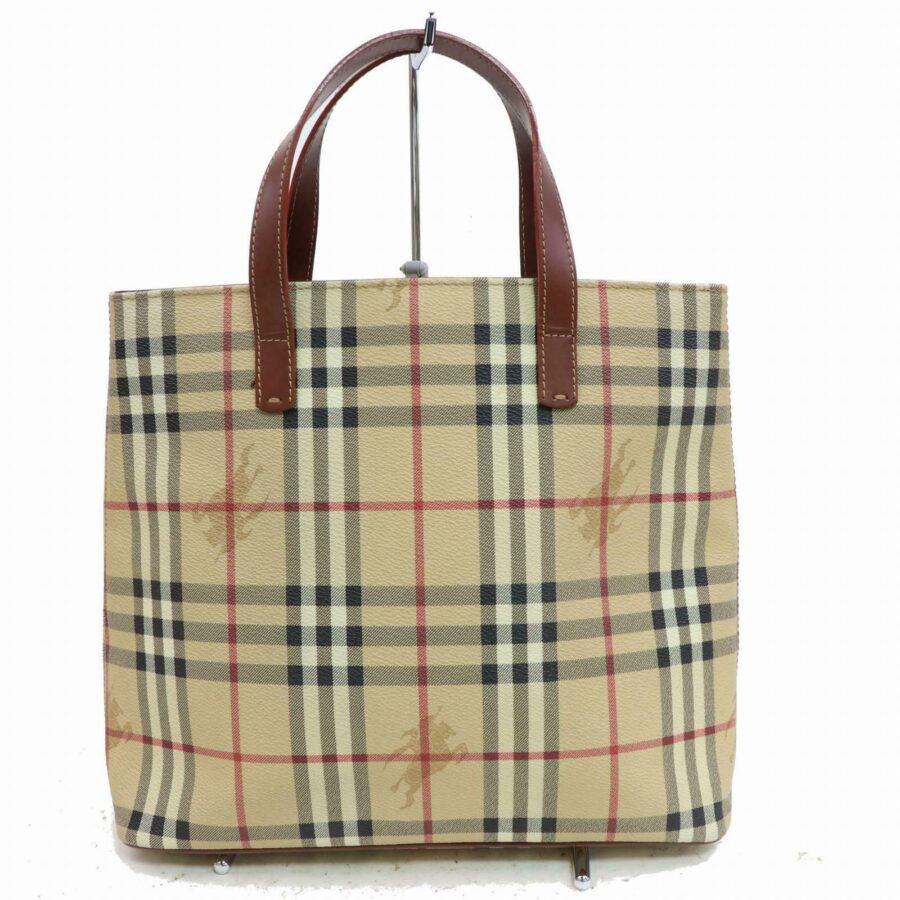 Burberry London Hand Bag Beige PVC (SHC1-15310) | Studio Nafay