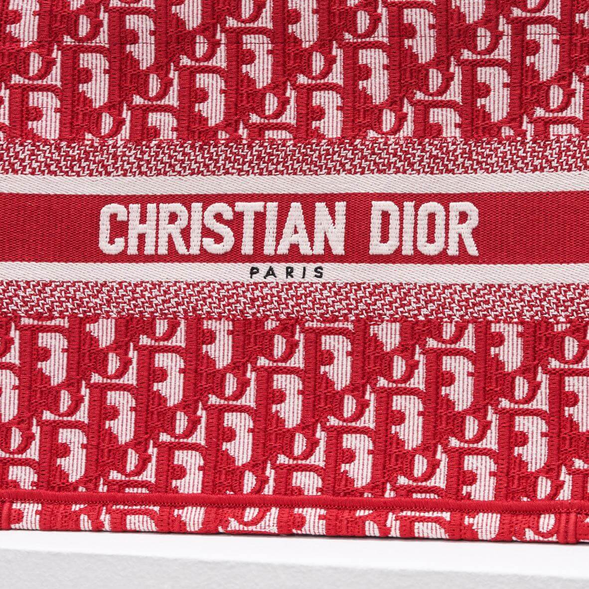 Bolso Tote Book Tote GRANDE de 26.5cm con bordado LOGO rojo Bolso de mano red-5