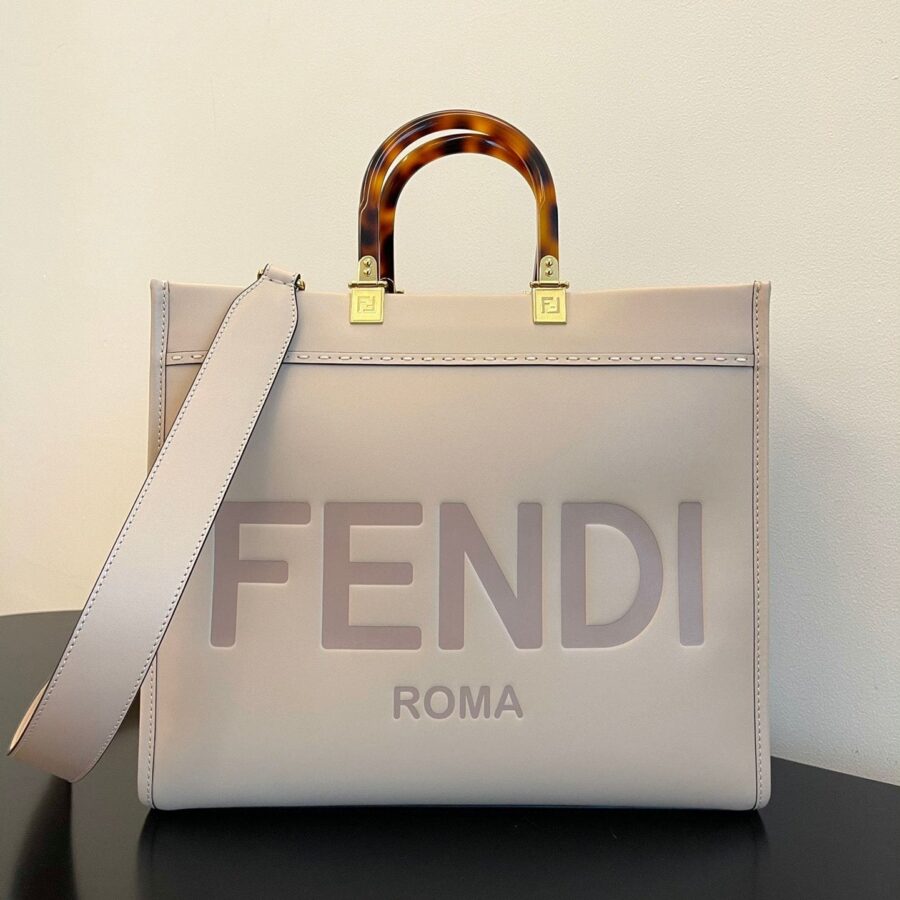 Designer Tote beige bag – front view