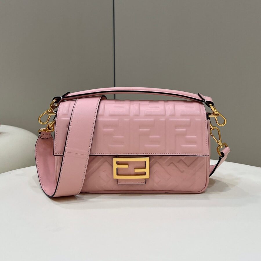 Fendi Baguette gold bag – front view