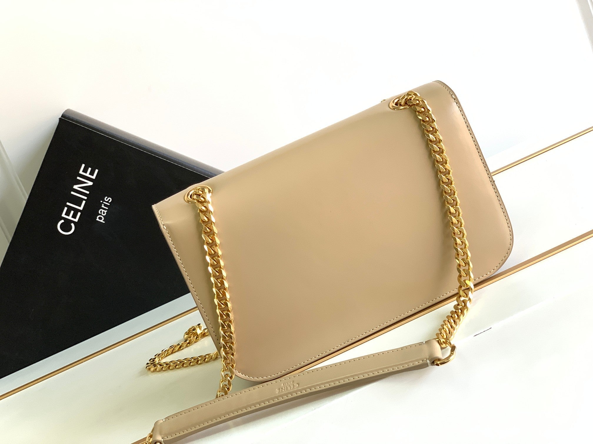 Triomphe Frame 23 Beige Cream Piel de becerro