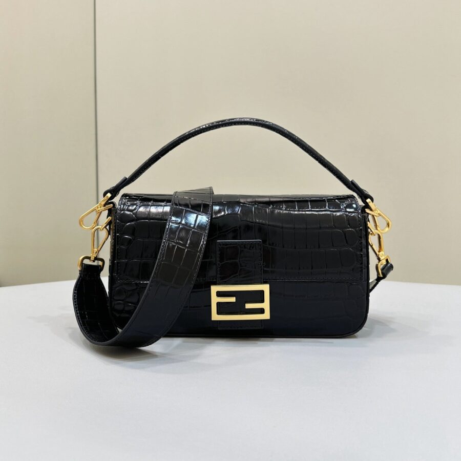 Fendi Baguette black bag – front view