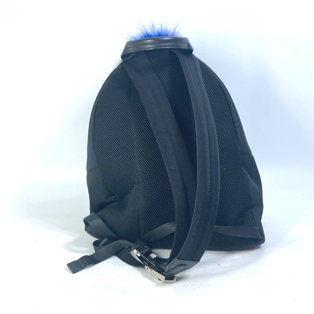Fendi Mochila Nailon Negro Mochila Bolso Karl Lagerfeld Mujer