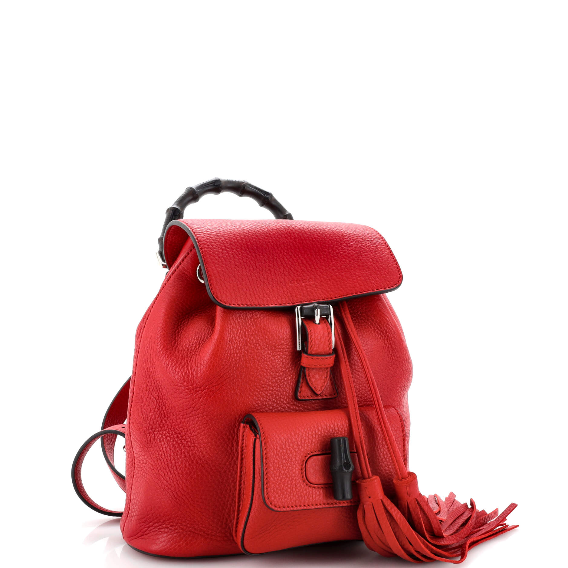 Bamboo Tassel Backpack Leather Mini - Imagen del producto 2