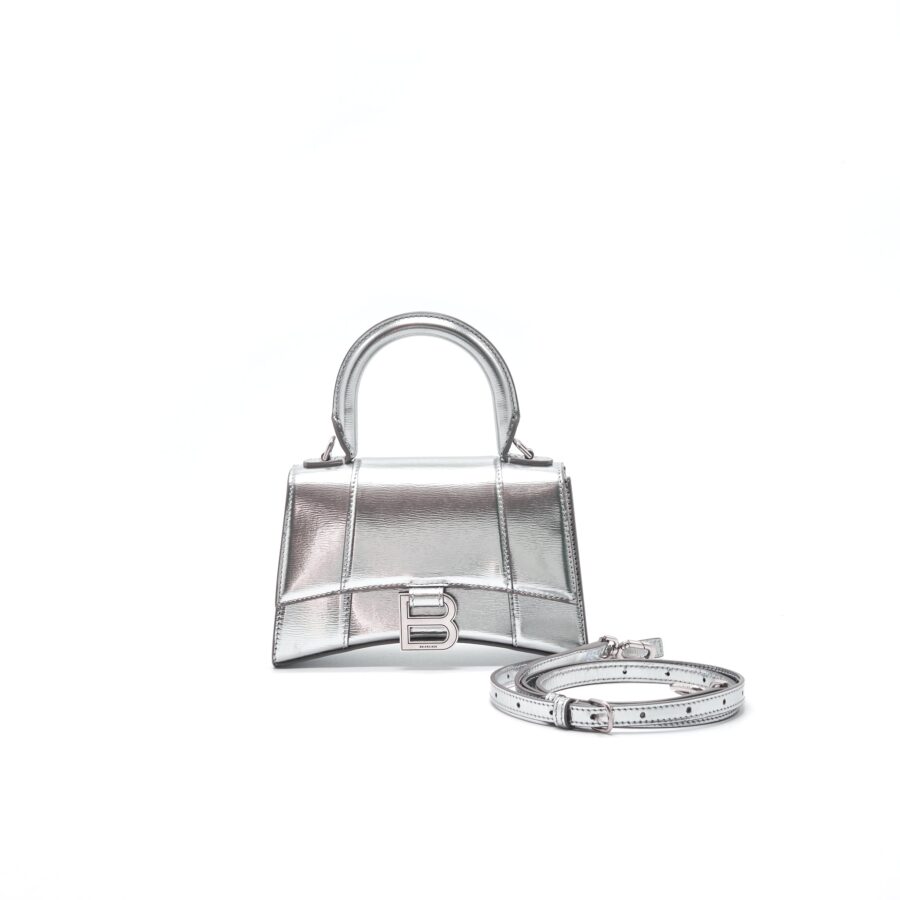 Louis Vuitton Hourglass silver bag – front view
