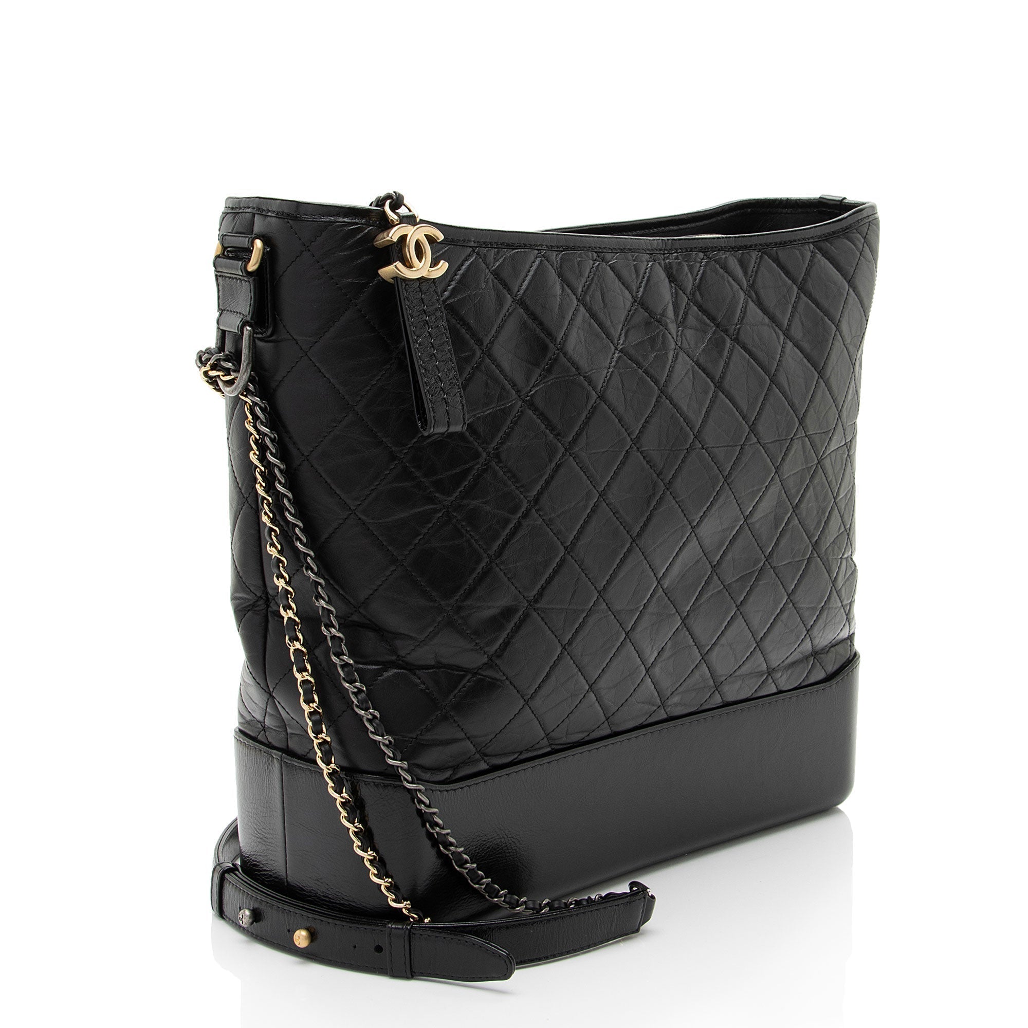 Chanel Aged Piel de becerro Gabrielle Maxi Hobo Bolso de hombro