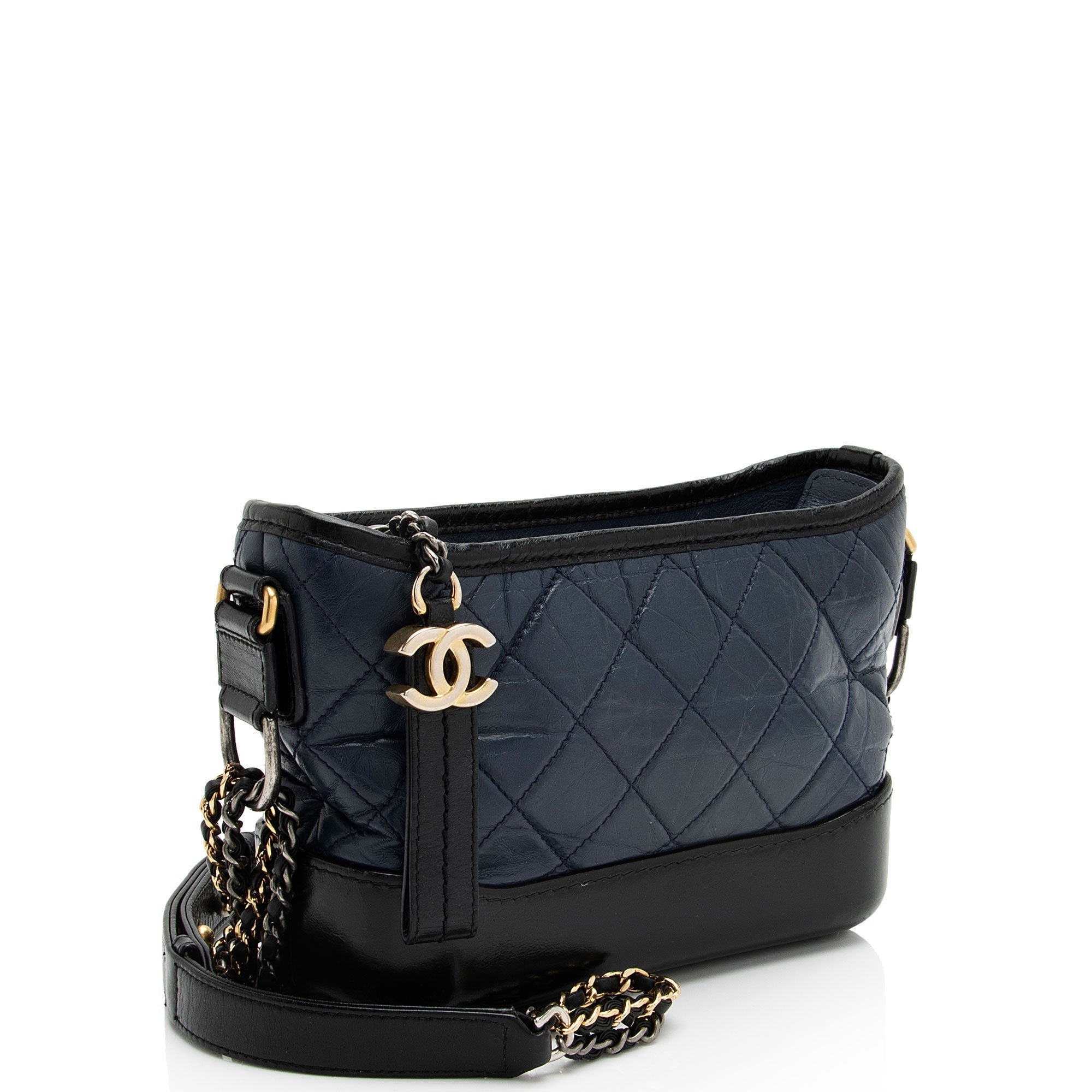 Chanel Aged Calfskin Gabrielle Small Hobo Shoulder Bag