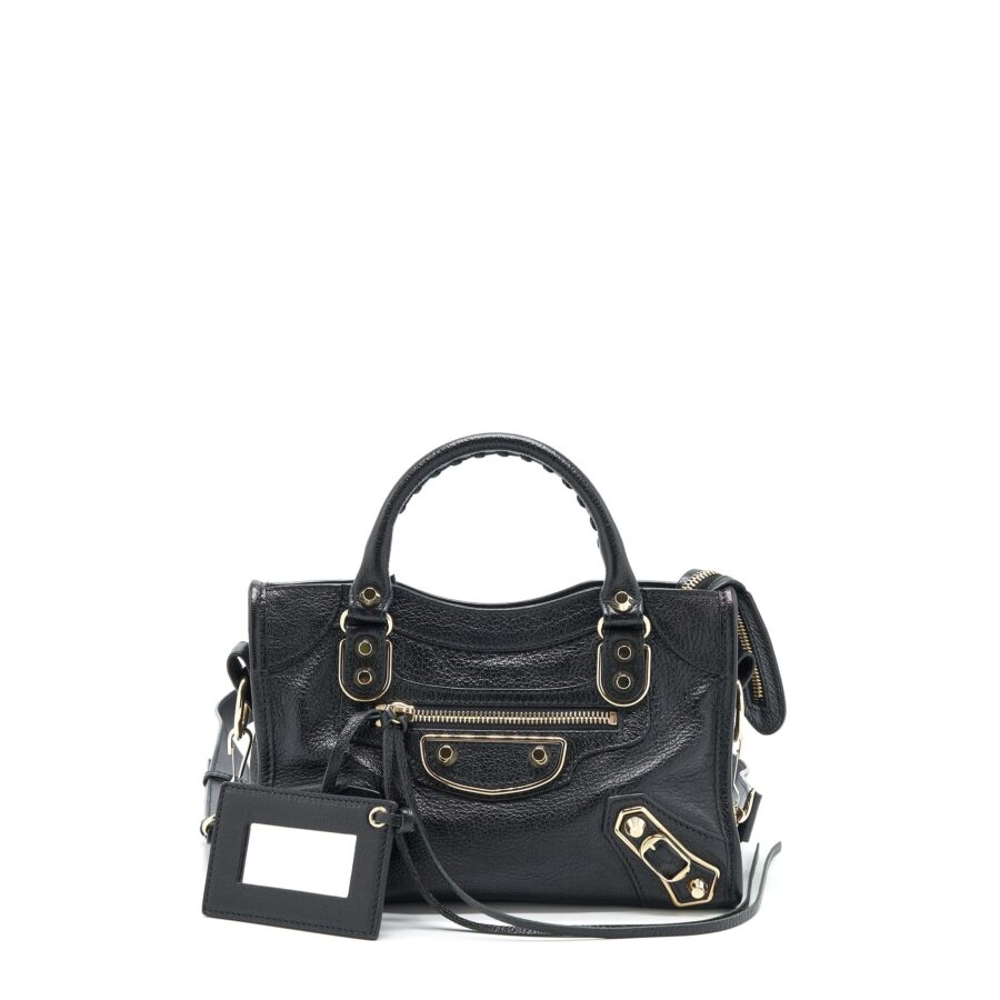 Balenciaga City black bag – front view