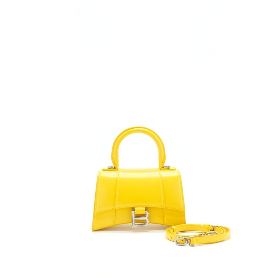 Balenciaga Hourglass yellow bag – front view