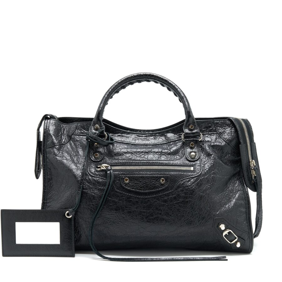 Balenciaga City black bag – front view