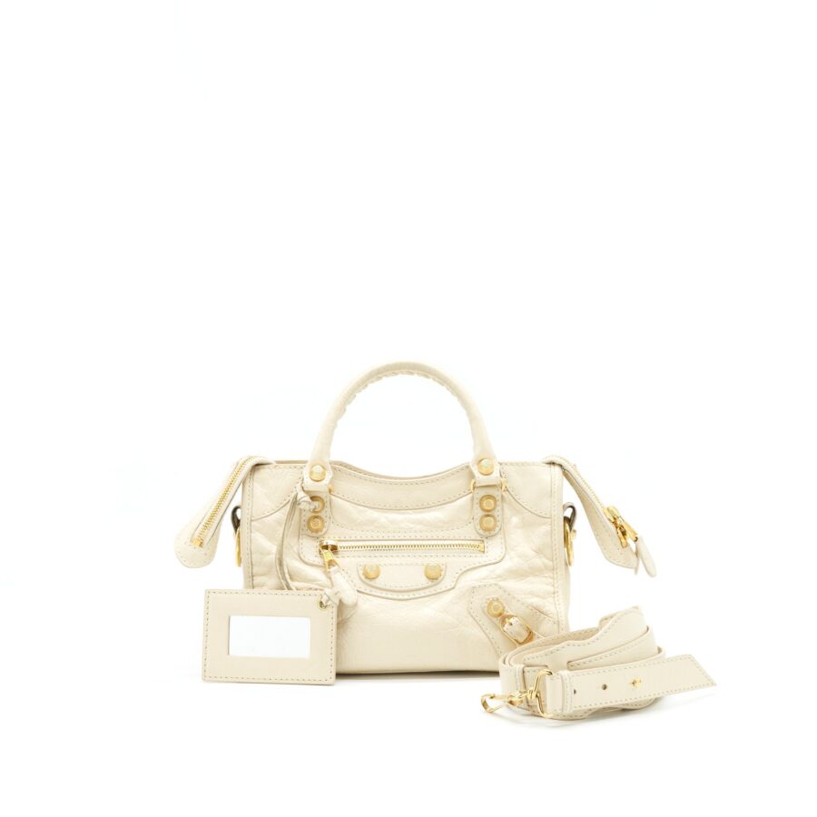 Balenciaga City beige bag – front view
