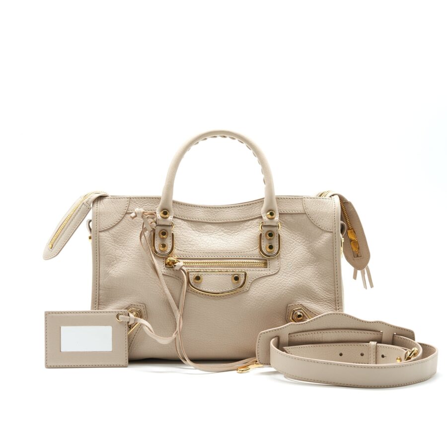 Balenciaga City beige bag – front view