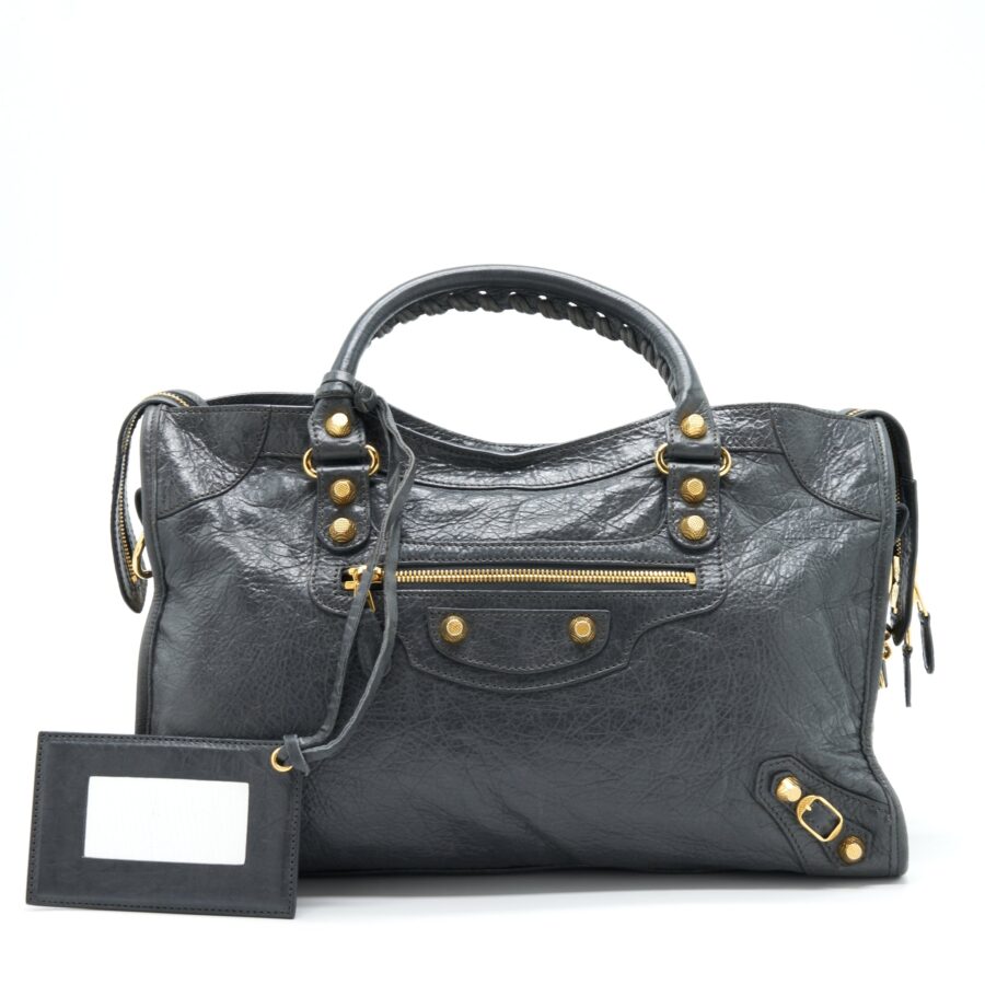 Balenciaga City grey bag – front view