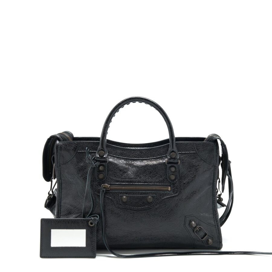 Balenciaga City black bag – front view