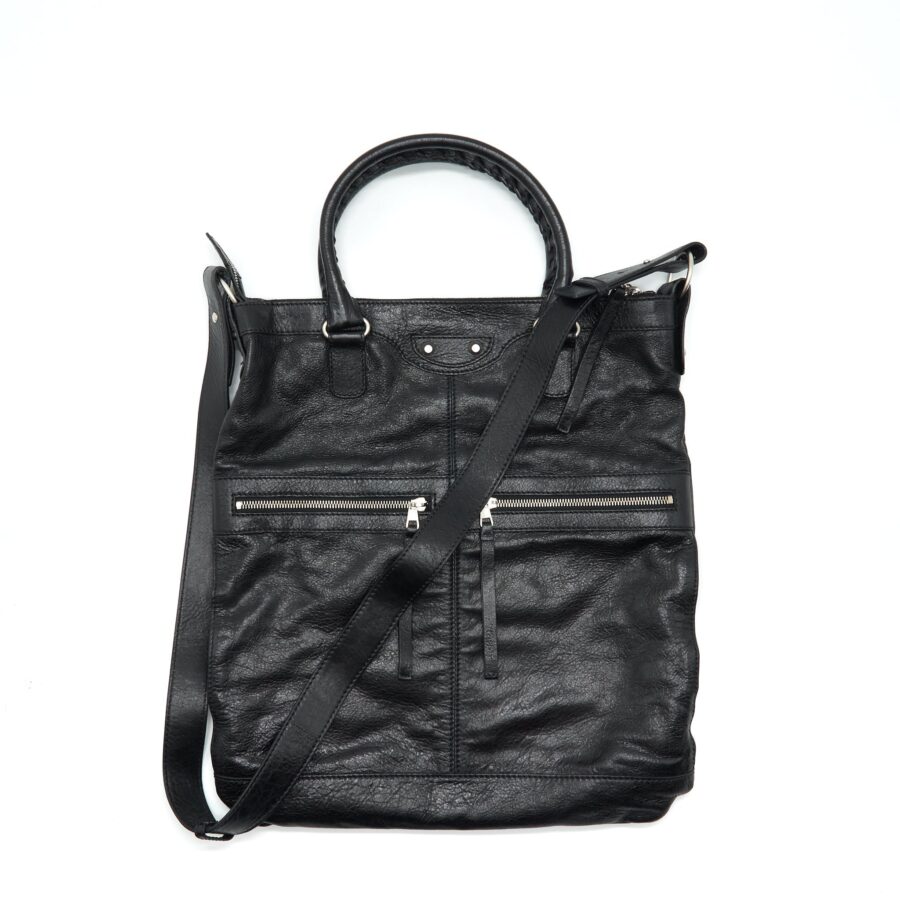 Balenciaga Tote black bag – front view