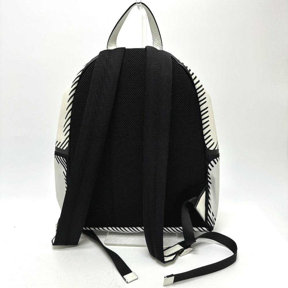 Fendi Mochila Lona / Cuero Blanco Joshua Vides California Sky B...