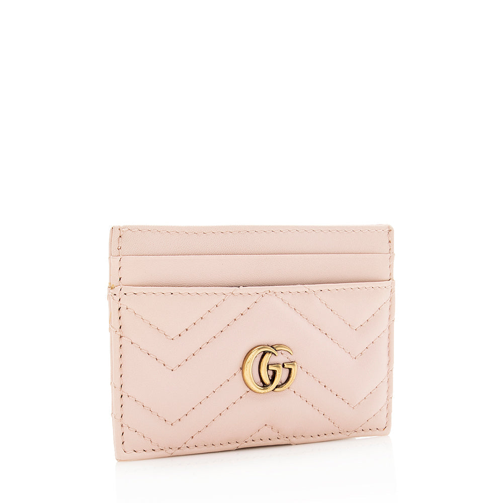 Gucci Matelasse Leather GG Marmont Card Case