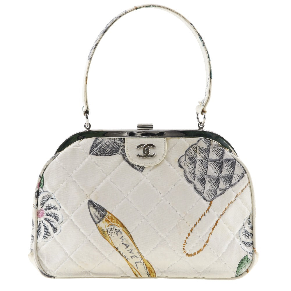 Chanel 30 Lona Blanco Bolso de mano