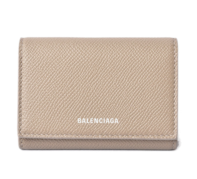 Balenciaga Leather Card Case/Coin Case Light Brown | Studio Nafay