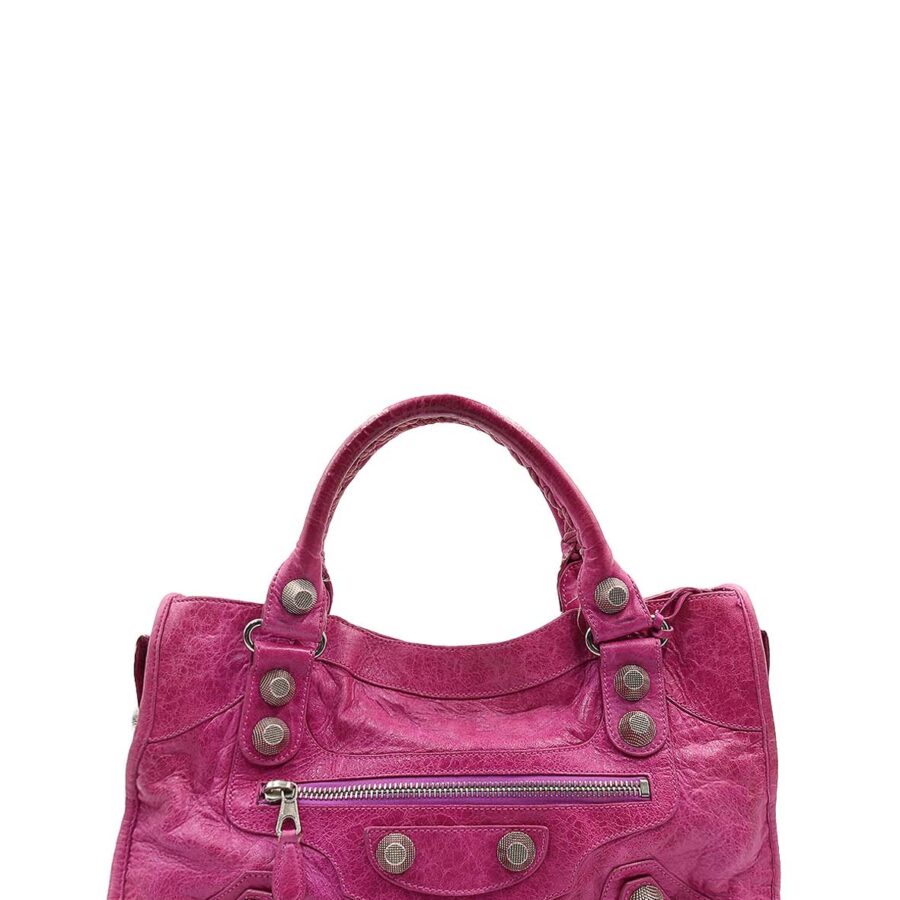 Balenciaga City pink bag – front view
