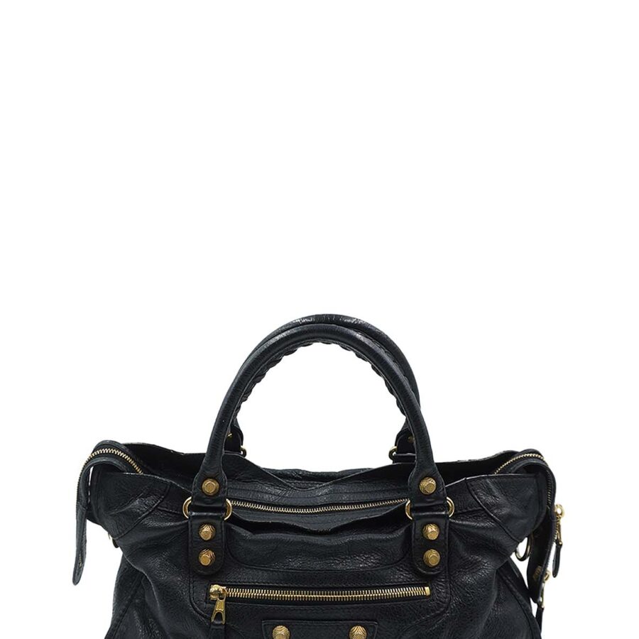 Balenciaga City black bag – front view