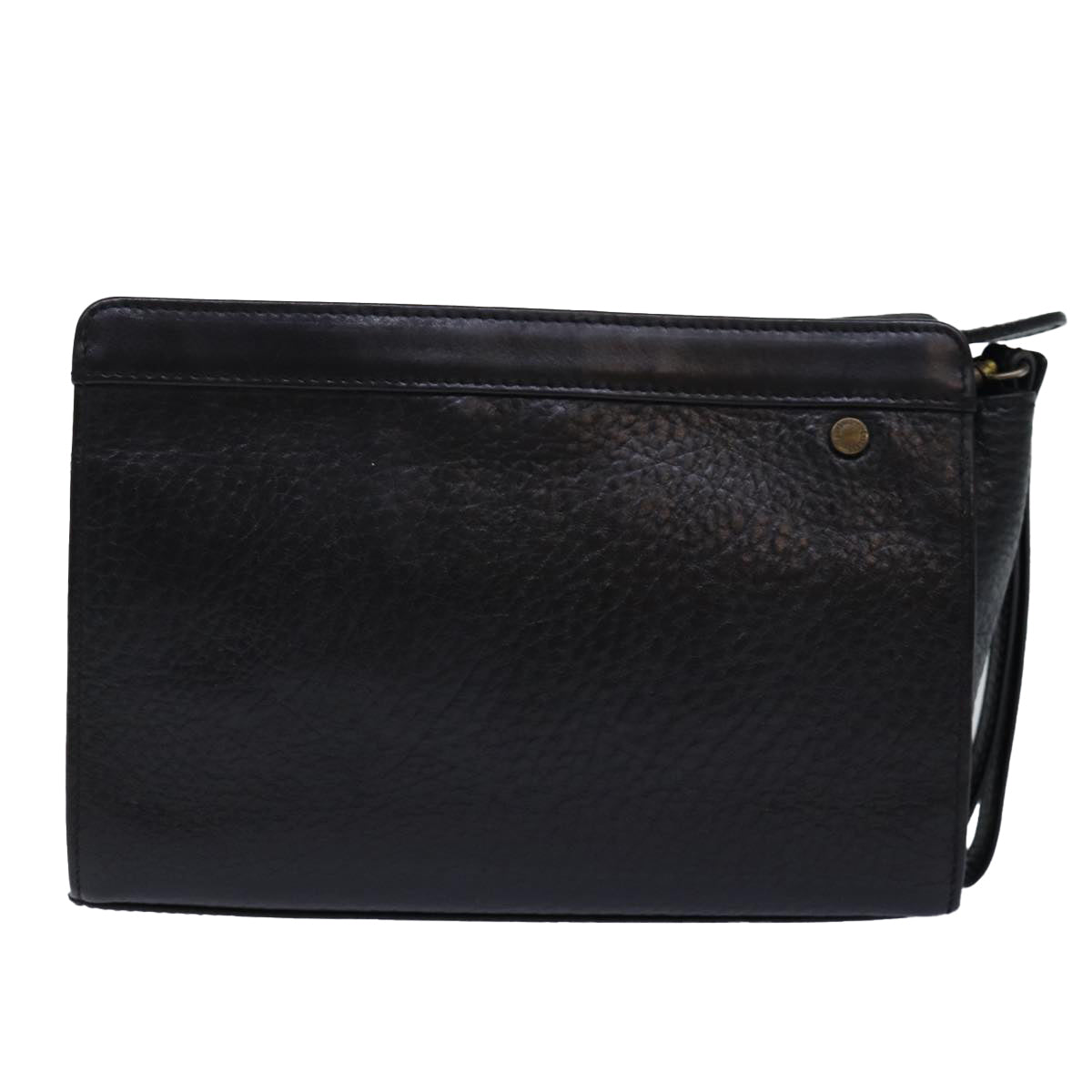 BurberrySs Bolso de fiesta Bag Cuero Negro Dorado Auth bs16534