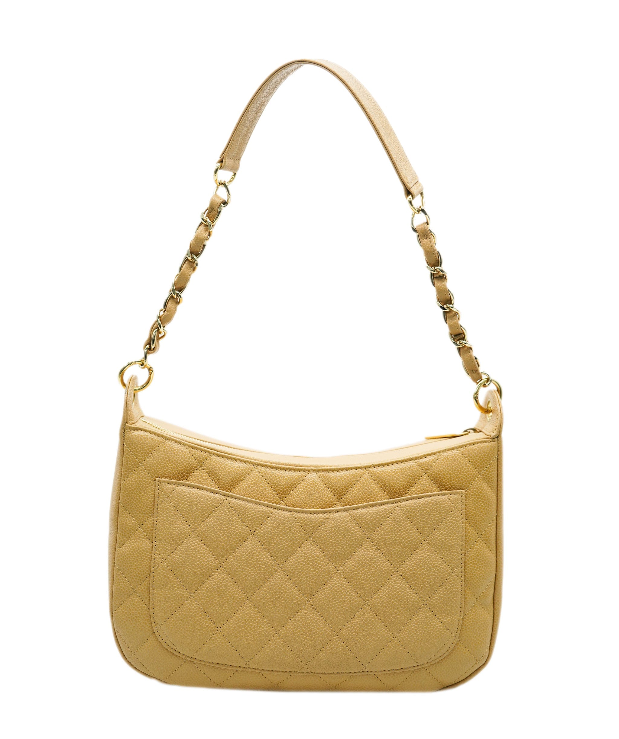 Chanel Caviar Cuero Beige Bolso de hombro