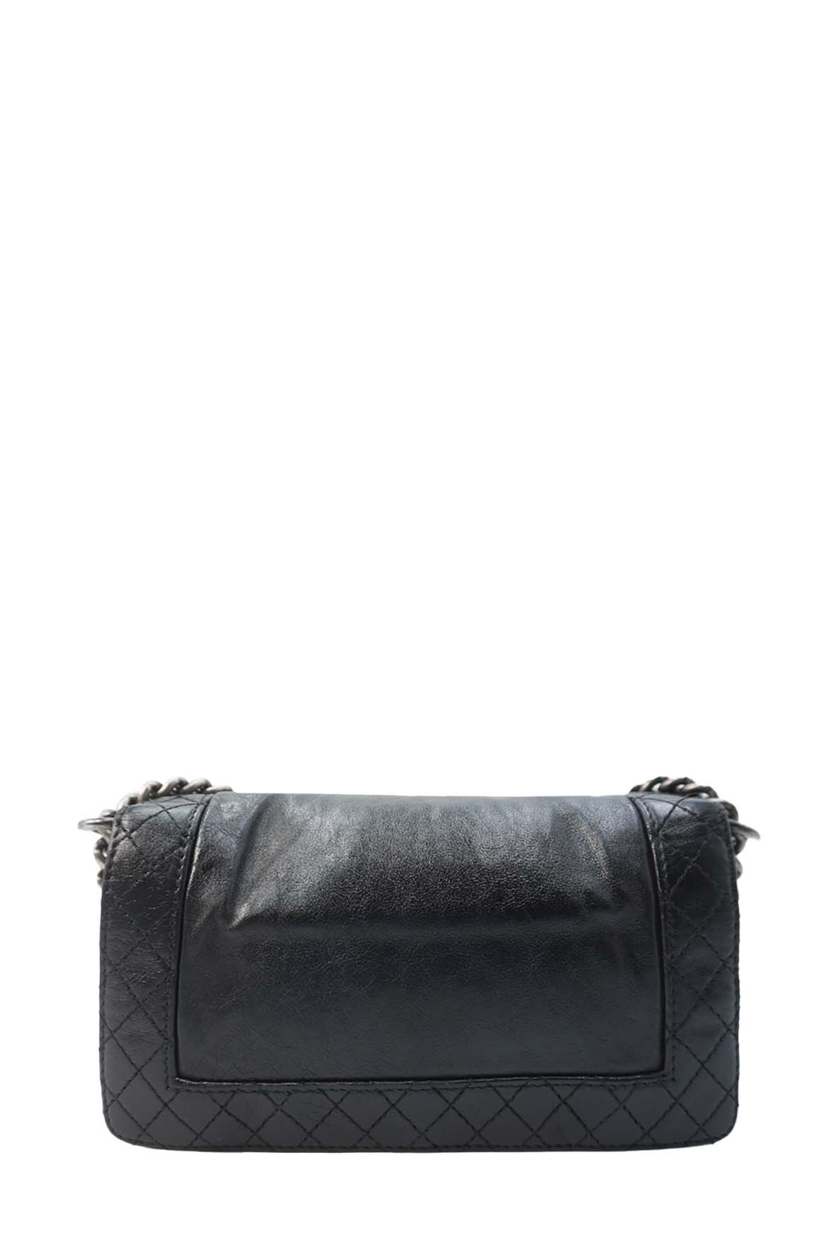 Medium Reverso Boy with Ruthenium Hardware Negro