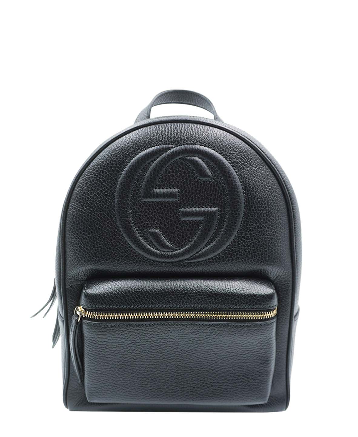 Soho Chain Mochila Cuero Negro