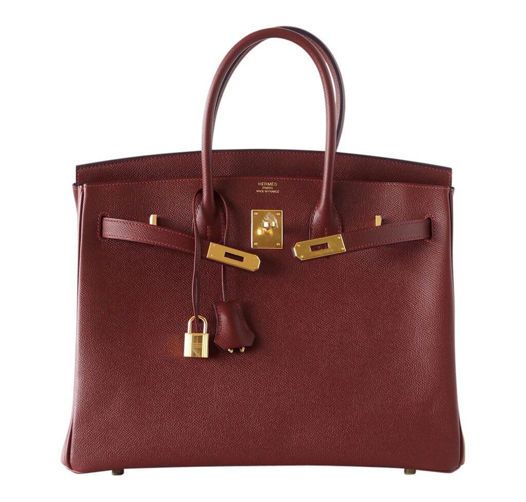 Bolso Hermes contour Birkin 35 Rouge H Limited Edition