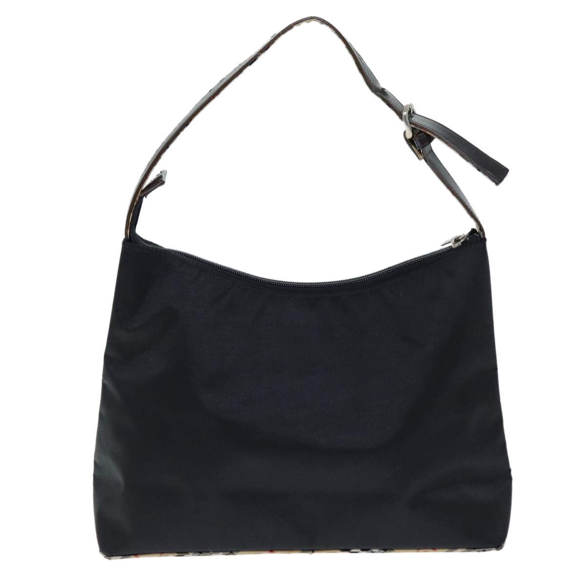 Burberry Nova Check Bolso de hombro Nailon Negro Beige Auth hk1319
